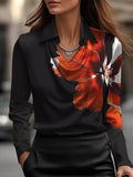 Schwarz Blumenmuster