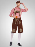 Rosa Oberteil + braune Hose + brauner Hut