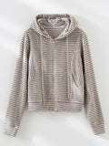 Khaki Gestreiftes Top