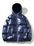 Royalblau mit Kapuze