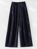 Dunkelblau Weite Hose