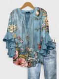 Blumenmuster Blau