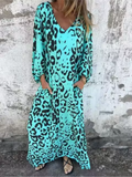 Türkis mit Leopardenmuster