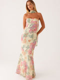 Beige mit Blumenmuster