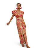 Rotes Blumenmuster