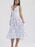 Blau Blumenmuster